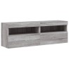 Meubles TV muraux et lumières LED 2pcs sonoma gris 60x30x40 cm 