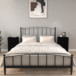 Tables de chevet 2 pcs noir 40x35x70 cm 