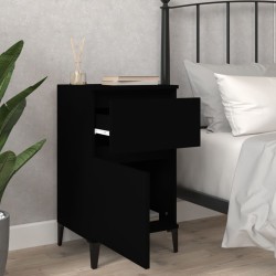 Tables de chevet 2 pcs noir 40x35x70 cm 