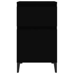 Tables de chevet 2 pcs noir 40x35x70 cm 