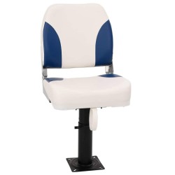 Ensemble de sièges de bateau pliables 2 pcs bleu et blanc 
