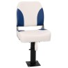 Ensemble de sièges de bateau pliables 2 pcs bleu et blanc 
