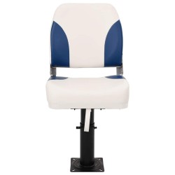 Ensemble de sièges de bateau pliables 2 pcs bleu et blanc 