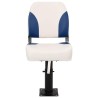 Ensemble de sièges de bateau pliables 2 pcs bleu et blanc 