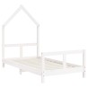 Cadre de lit pour enfant blanc 80x160 cm bois de pin massif 