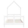 Cadre de lit pour enfant blanc 80x160 cm bois de pin massif 