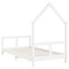 Cadre de lit pour enfant blanc 80x160 cm bois de pin massif 