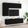Meubles TV muraux 2 pcs noir 60x30x41 cm 