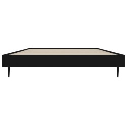 Cadre de lit sans matelas noir 100x200 cm bois d'ingénierie 