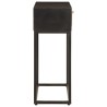 Table console noir 90x30x76 cm bois massif de manguier et fer 