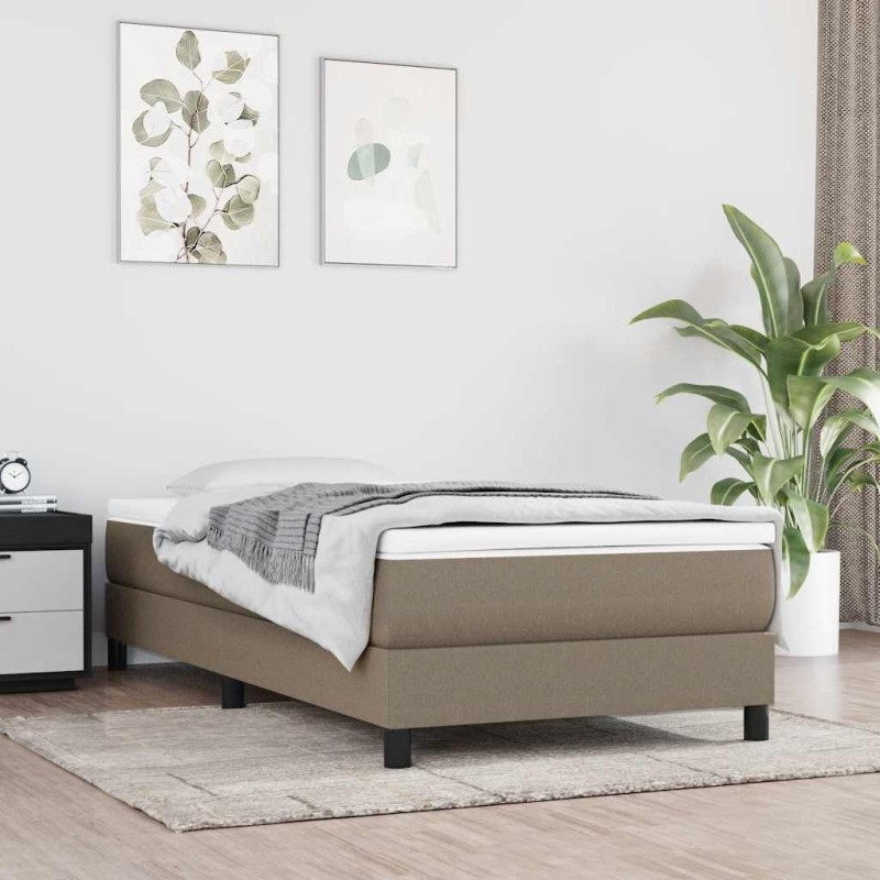 Matelas à ressorts ensachés pour enfants taupe 80x160 cm tissu 