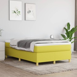 Cadre de lit sans matelas vert 120x200 cm tissu 