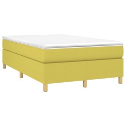 Cadre de lit sans matelas vert 120x200 cm tissu 