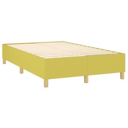 Cadre de lit sans matelas vert 120x200 cm tissu 