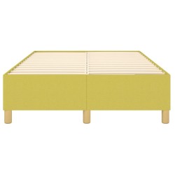 Cadre de lit sans matelas vert 120x200 cm tissu 