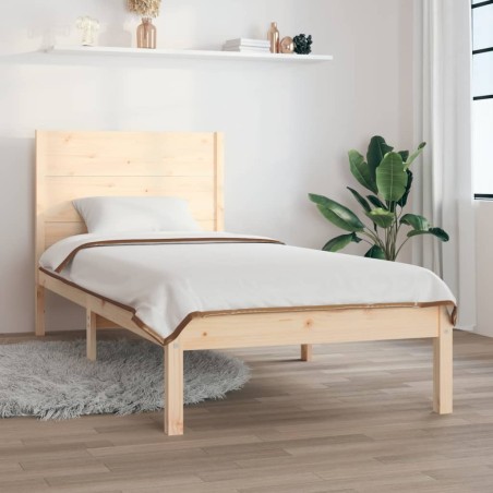 Cadre de lit sans matelas 90x190 cm bois massif 