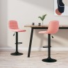 Tabourets de bar lot de 2 rose velours 