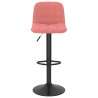 Tabourets de bar lot de 2 rose velours 