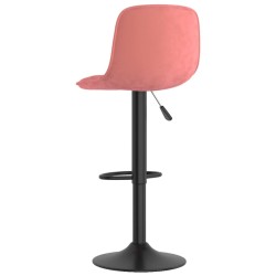 Tabourets de bar lot de 2 rose velours 
