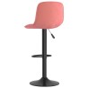 Tabourets de bar lot de 2 rose velours 