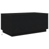 Table basse avec lumières LED chêne noir 90x50x40 cm 