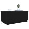 Table basse avec lumières LED chêne noir 90x50x40 cm 