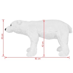 Jouet en peluche Ours polaire Blanc XXL 