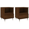 Tables de chevet 2 pcs chêne marron 40x35x50 cm bois ingénierie 