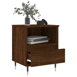 Tables de chevet 2 pcs chêne marron 40x35x50 cm bois ingénierie 