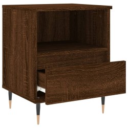 Tables de chevet 2 pcs chêne marron 40x35x50 cm bois ingénierie 