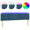 Tête de lit à LED Bleu foncé 160x5x78/88 cm Velours 