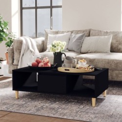 Table basse noir 103,5x60x35 cm bois d'ingénierie 