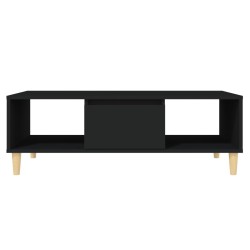 Table basse noir 103,5x60x35 cm bois d'ingénierie 