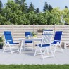 Coussins de chaise à dossier haut lot de 6 bleu royal 