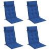 Coussins de chaise à dossier haut lot de 6 bleu royal 
