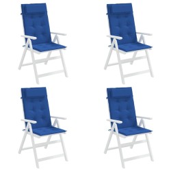 Coussins de chaise à dossier haut lot de 6 bleu royal 