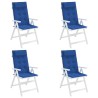 Coussins de chaise à dossier haut lot de 6 bleu royal 