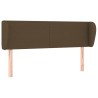 Tête de lit avec oreilles Marron foncé 147x23x78/88 cm Tissu 