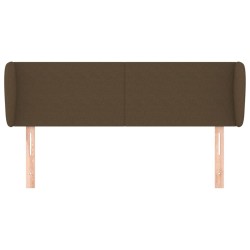 Tête de lit avec oreilles Marron foncé 147x23x78/88 cm Tissu 