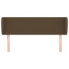 Tête de lit avec oreilles Marron foncé 147x23x78/88 cm Tissu 