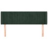 Tête de lit avec oreilles Vert foncé 147x16x78/88 cm Velours 