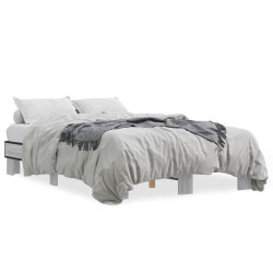 Cadre de lit sans matelas sonoma gris 135x190 cm 