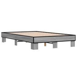 Cadre de lit sans matelas sonoma gris 135x190 cm 