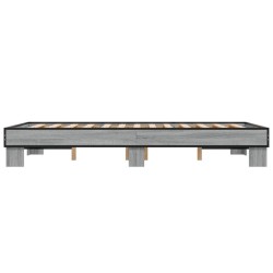 Cadre de lit sans matelas sonoma gris 135x190 cm 