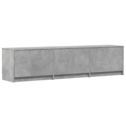 Meuble TV avec LED gris béton 165x34x40 cm bois d'ingénierie 