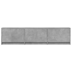Meuble TV avec LED gris béton 165x34x40 cm bois d'ingénierie 