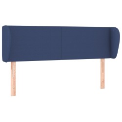 Tête de lit avec oreilles Bleu 147x23x78/88 cm Tissu 