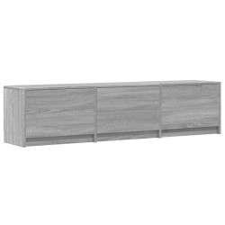 Meuble TV avec LED sonoma gris 165x34x40 cm bois d'ingénierie 