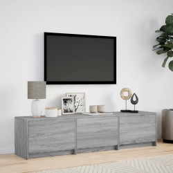Meuble TV avec LED sonoma gris 165x34x40 cm bois d'ingénierie 