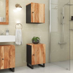 Armoire de salle de bain 38x33x58 cm bois massif d'acacia 
